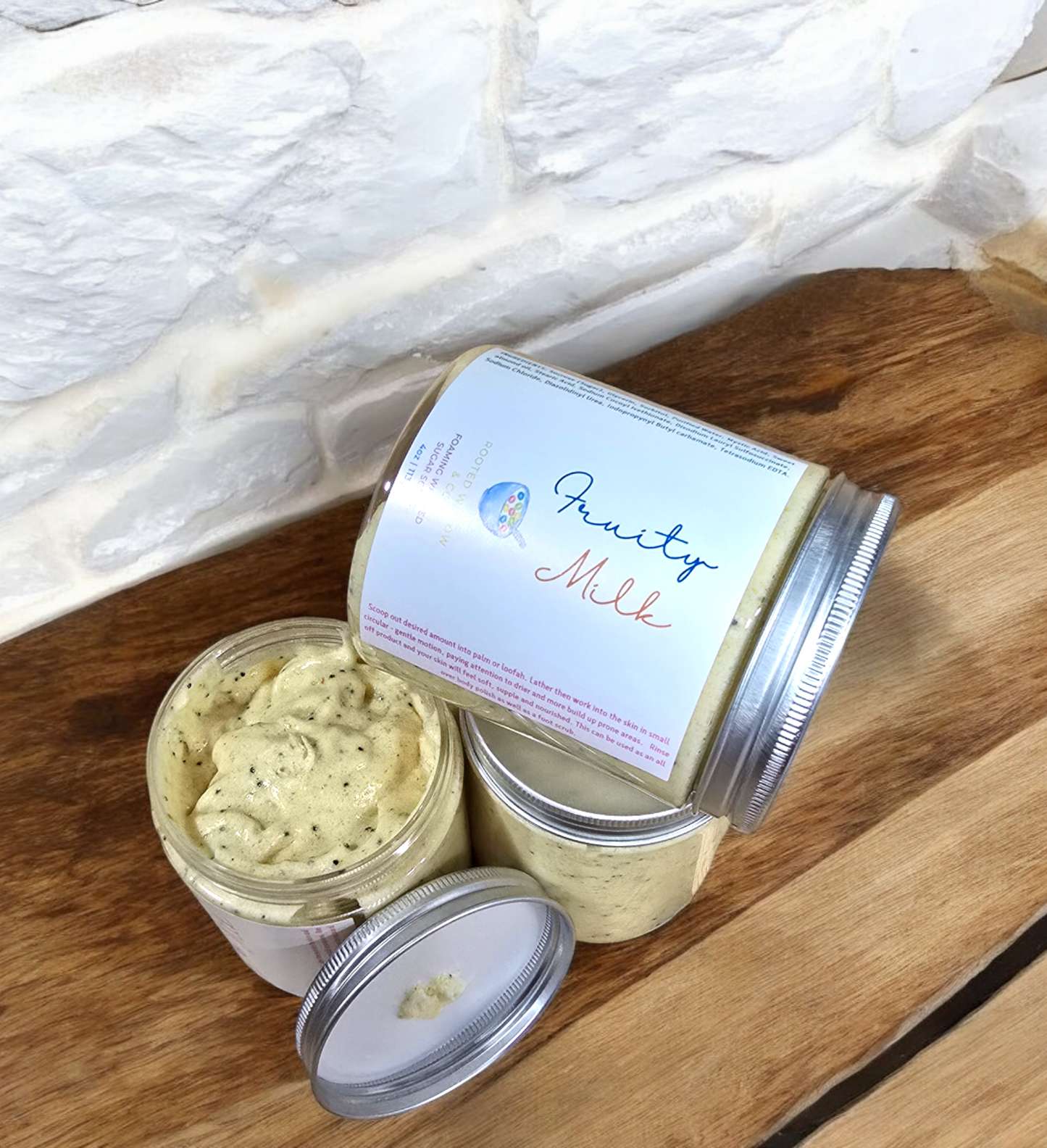 Fruity Milk Foaming Sugar Scrub