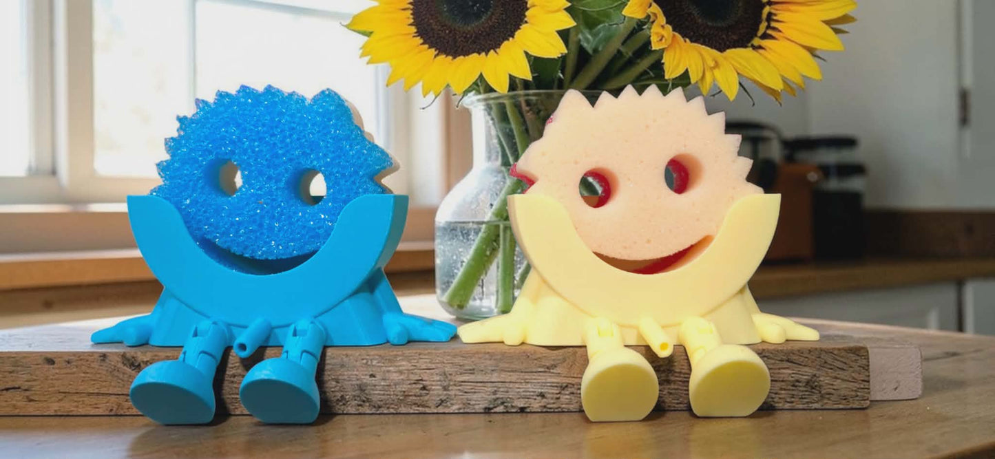 💦 Funny “Peeing” Scrub Daddy Holder – 3D Printed Sink Buddy
