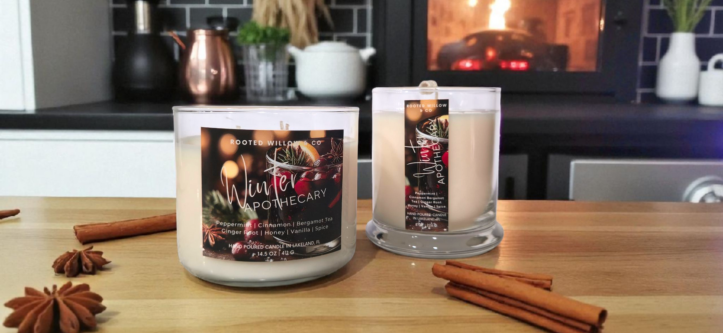 Winter Apothecary Candle | Peppermint, Cinnamon & Vanilla